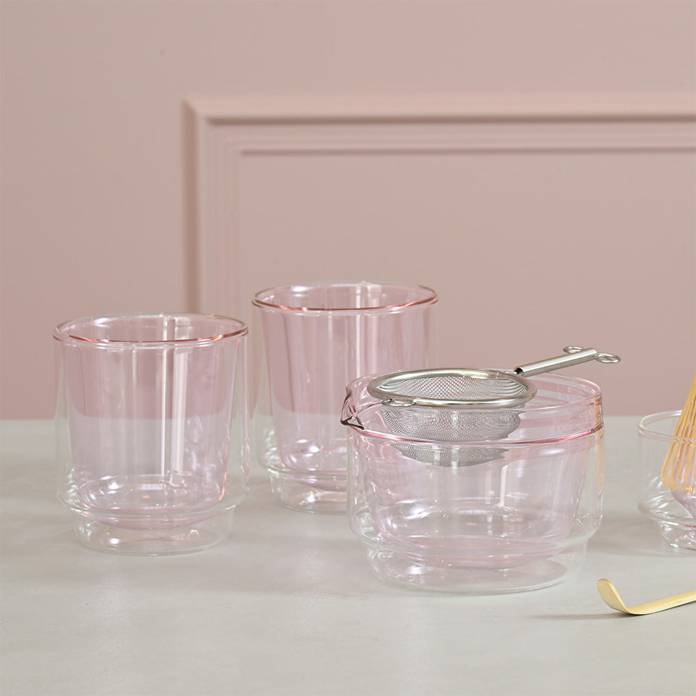 Hario Double-walled Matcha Cup 370ml (Pink)