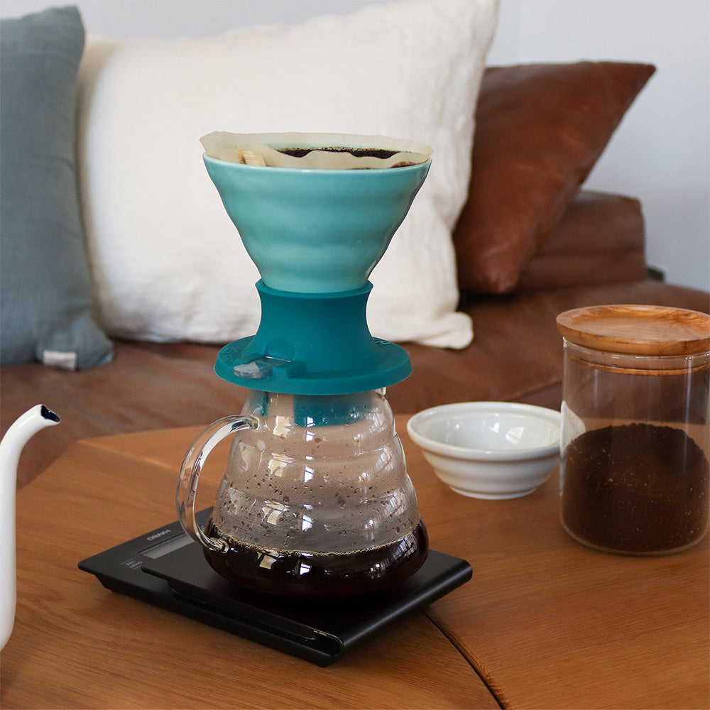Hario Switch V60 Ceramic Immersion Dripper Tropical Turquoise Size hario-switch-v60-ceramic-immersion-dripper-tropical-turquoise-size