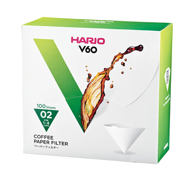 Hario V60 Coffee Filter Papers Size 02 - Whiten - (100 Pack Boxed)