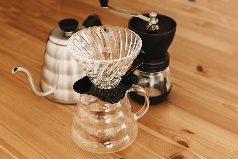 Hario V60 Glass Coffee Dripper Black - Size 02