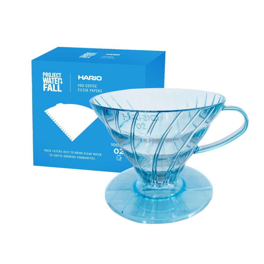Hario x Project Waterfall V60 Dripper and Filter Papers Set (Size 02)
