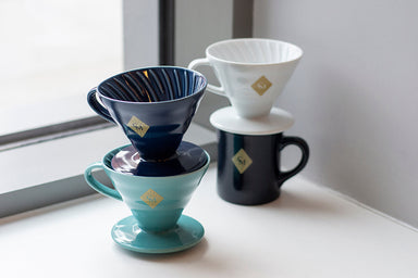 Hario V60 Ceramic Coffee Dripper Turquoise (Coffee Masters) - Size 02