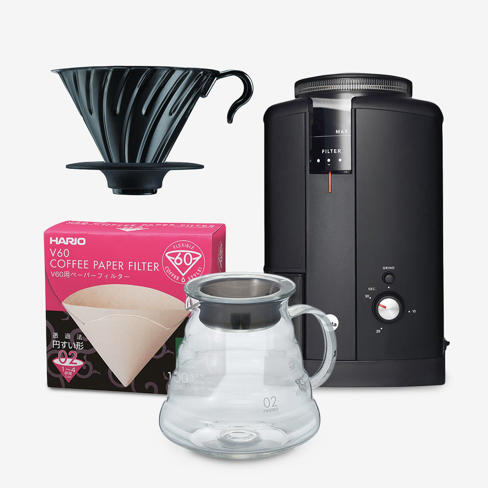 Wilfa x Hario V60 Starter Kit (Black) — Hario UK