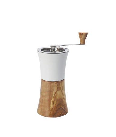 Hario Ceramic Coffee Mill Olive Wood Hand Grinder