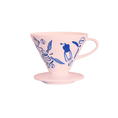 ﻿Hario V60 Artists Edition Ceramic Coffee Dripper - Hestie Roodt (Pink) - Size 02