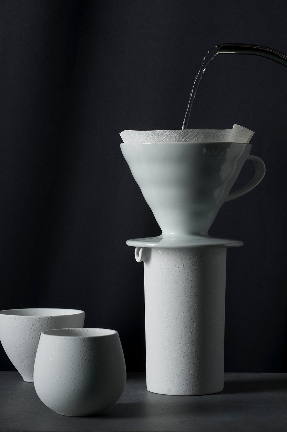 Hario V60 Ceramic Coffee Dripper Matte White - Size 02