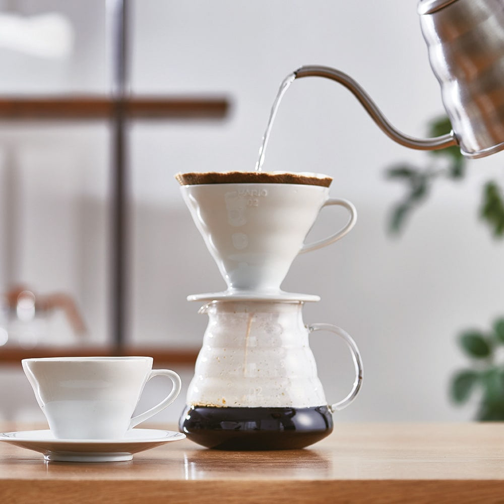 Hario V60 Ceramic Coffee Dripper White Size 02 — Hario UK