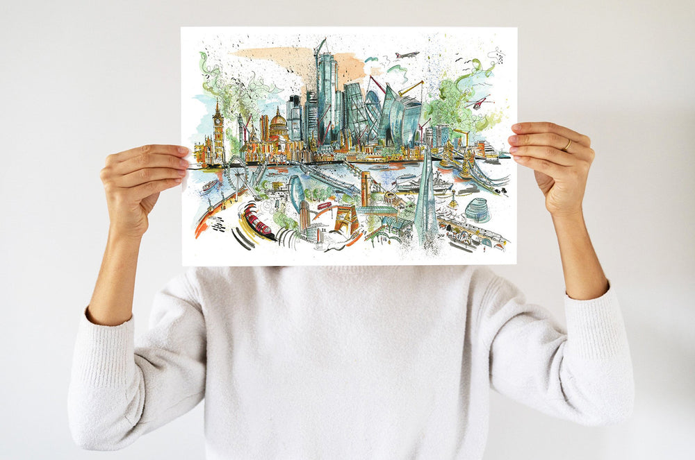 Naomi Bailey - City of London Artwork - Limited Edition Print (Size A4)